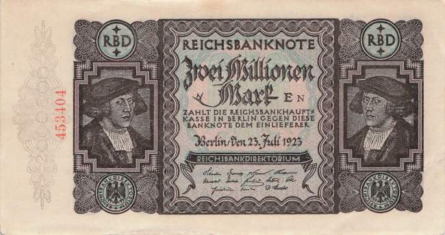 2 Millionen Mark 1923 ro.89b N
